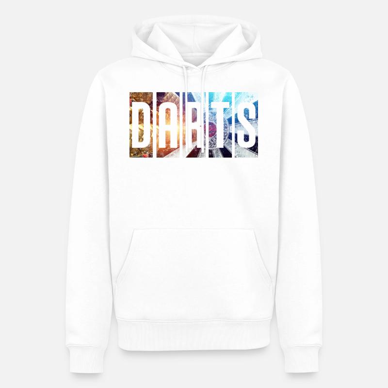 Darts Dart Darten Dartscheibe Geschenk - Männer Premium Bio Hoodie - Weiß