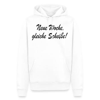 Neue Woche gleiche Scheisse Spruch Sprüche Zitat - Männer Premium Bio Hoodie - Weiß - Vorne - Nico (187cm)