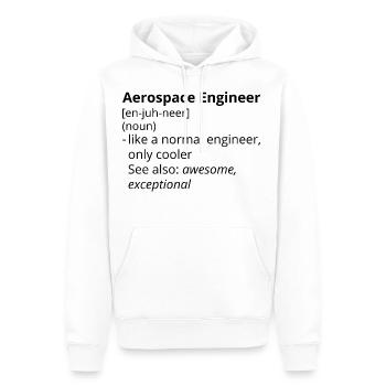 Aerospace Engineer Definition Description - Men’s Premium Organic Hoodie - white - Front - Nico (187cm)