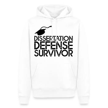 Dissertation Defense Survivor 3 - Männer Premium Bio Hoodie - Weiß - Vorne - Nico (187cm)