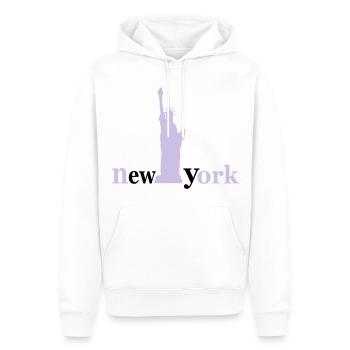 New York - Männer Premium Bio Hoodie - Weiß - Vorne - Nico (187cm)