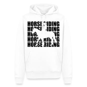 Lustiges Reiten - Männer Premium Bio Hoodie - Weiß - Vorne - Nico (187cm)