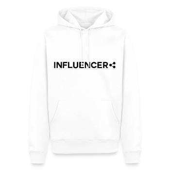 Réseau en ligne de médias sociaux d’influenceurs - Sweat à capuche Premium bio Homme - blanc - Devant - Nico (187cm)