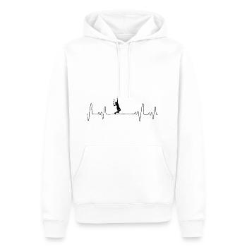 Tennis Herzschlag Puls Tennisspieler - Männer Premium Bio Hoodie - Weiß - Vorne - Nico (187cm)