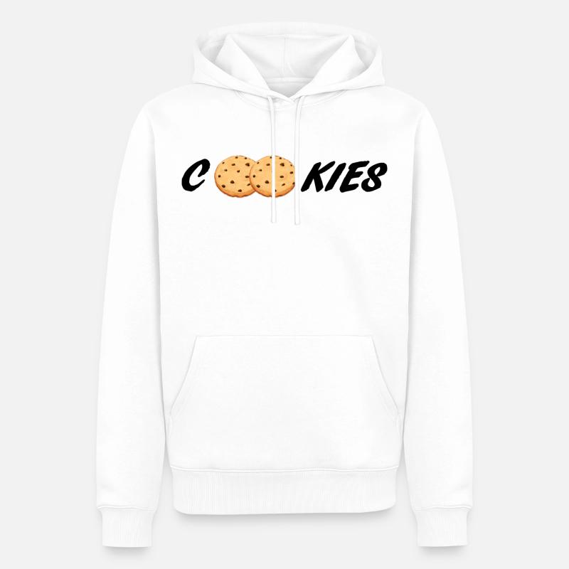 cookies - Sweat à capuche Premium bio Homme - blanc