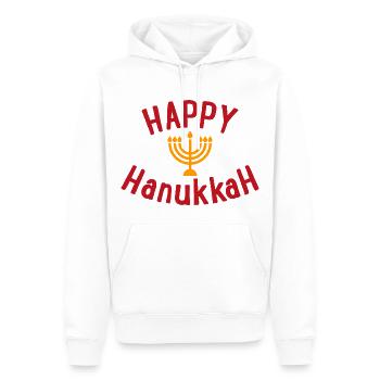 Happy Hanukkah Xmas Gift - Männer Premium Bio Hoodie - Weiß - Vorne - Nico (187cm)