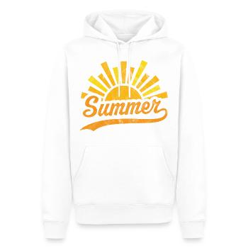 Sommersonne - Männer Premium Bio Hoodie - Weiß - Vorne - Nico (187cm)