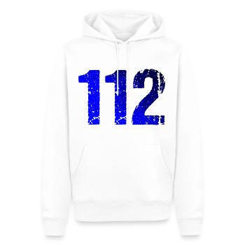 112 Sauvetage d’urgence à la lumière bleue - Sweat à capuche Premium bio Homme - blanc - Devant - Nico (187cm)