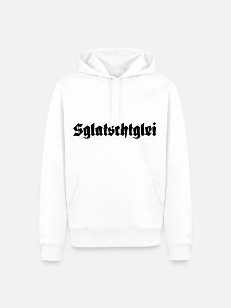 Sglatschglei Ostdeutsch Ossi Spruch - Männer Premium Bio Hoodie - Weiß