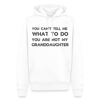 drôle grand-père et grand-mère - Sweat à capuche Premium bio Homme - blanc - Devant - Nico (187cm)