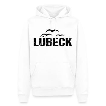 Lübeck Möwen Hansestadt - Männer Premium Bio Hoodie - Weiß - Vorne - Nico (187cm)