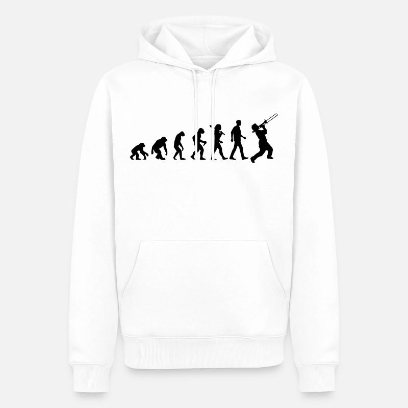 Jazz Evolution - Männer Premium Bio Hoodie - Weiß