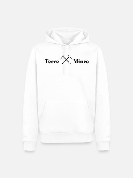 Mined land - Men’s Premium Organic Hoodie - white