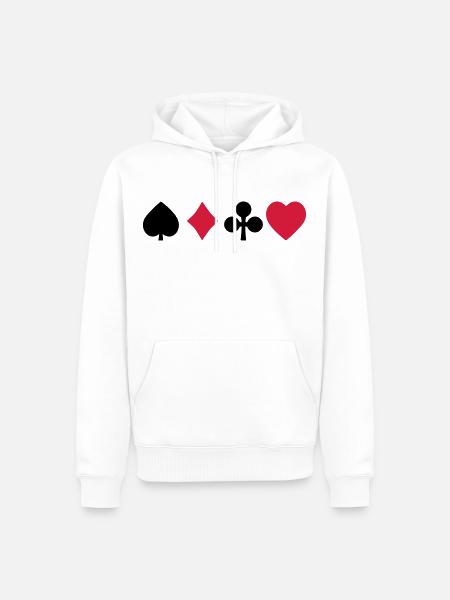 playing cards - Men’s Premium Organic Hoodie - white