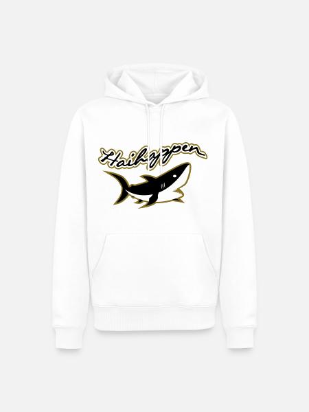 Haihappen - Männer Premium Bio Hoodie - Weiß