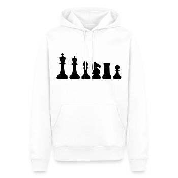 Schach, Schachfiguren - Männer Premium Bio Hoodie - Weiß - Vorne - Nico (187cm)