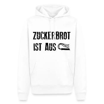 ZUCKER BROT IST AUS Peitsche Lustige Sprüche - Männer Premium Bio Hoodie - Weiß - Vorne - Nico (187cm)