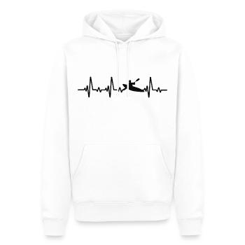 Kajak Kanu Herzschlag Kajakfahren Paddelboot - Männer Premium Bio Hoodie - Weiß - Vorne - Nico (187cm)
