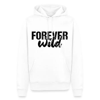 Forever Wild Vintage - Sweat à capuche Premium bio Homme - blanc - Devant - Nico (187cm)