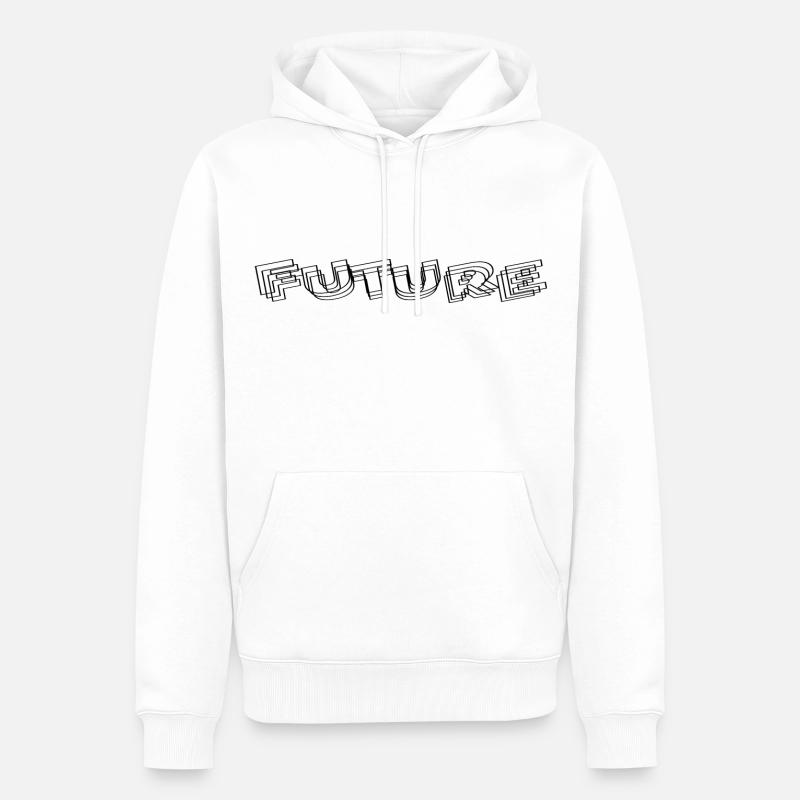 Conception future - Sweat à capuche Premium bio Homme - blanc