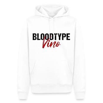 Groupe sanguin Vino Vin Humour Amateurs de vin - Sweat à capuche Premium bio Homme - blanc - Devant - Nico (187cm)