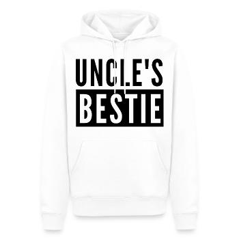 LE MEILLEUR AMI DE L’ONCLE - Sweat à capuche Premium bio Homme - blanc - Devant - Nico (187cm)