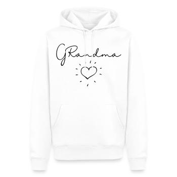 Grand-mère. Cadeau de grand-mère - Sweat à capuche Premium bio Homme - blanc - Devant - Nico (187cm)