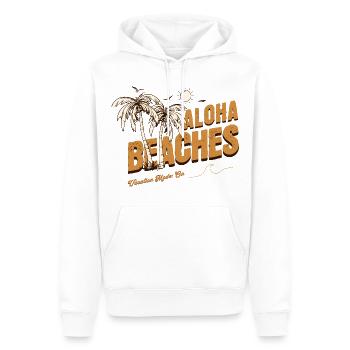 Aloha Beaches Vacation Summer Vacation Fun - Men’s Premium Organic Hoodie - white - Front - Nico (187cm)