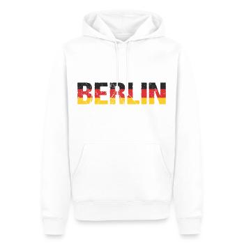 Berlin Hauptstadt Deutschland - Männer Premium Bio Hoodie - Weiß - Vorne - Nico (187cm)