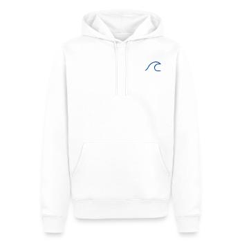 Wellen Logo Design - Männer Premium Bio Hoodie - Weiß - Vorne - Nico (187cm)