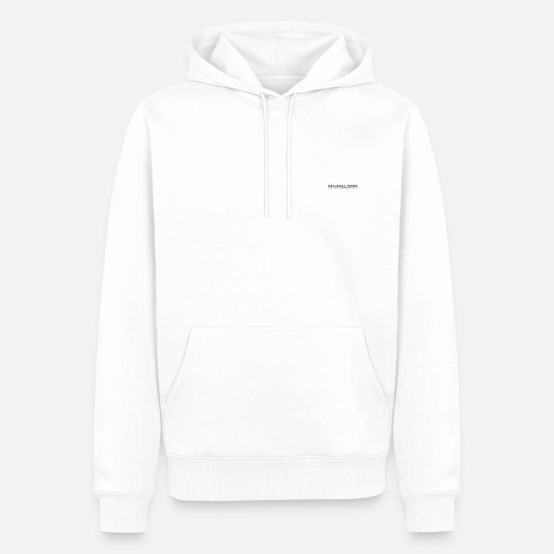 MINIMALISMM - Kleidung mit minimalistischem Druck - Männer Premium Bio Hoodie - Weiß