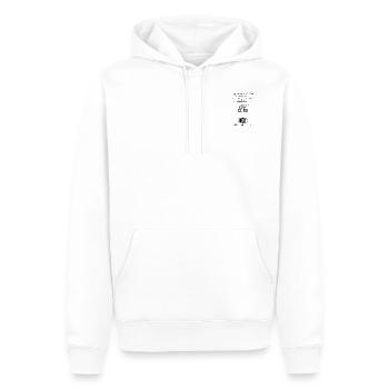 Nikola Tesla / moteur électromagnétique - Sweat à capuche Premium bio Homme - blanc - Devant - Nico (187cm)