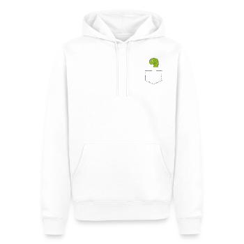 ver de poche - Sweat à capuche Premium bio Homme - blanc - Devant - Nico (187cm)