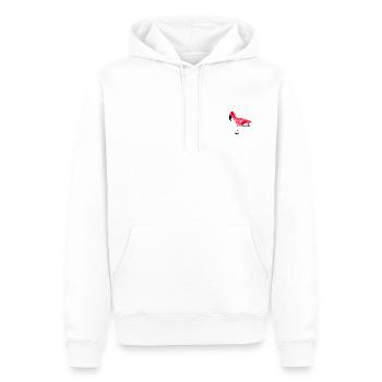 Flamingo Design - Männer Premium Bio Hoodie - Weiß - Vorne - Nico (187cm)
