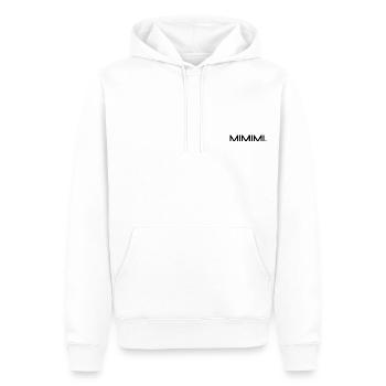 MiMiMi Design - Männer Premium Bio Hoodie - Weiß - Vorne - Nico (187cm)