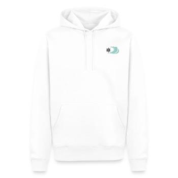 La vague - Sweat à capuche Premium bio Homme - blanc - Devant - Nico (187cm)