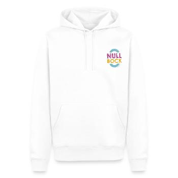 Null Bock (farbig) - Männer Premium Bio Hoodie - Weiß - Vorne - Nico (187cm)