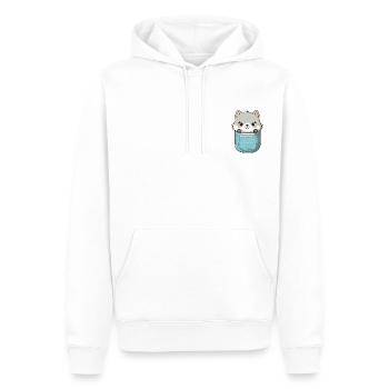 Kawaii Sacs Wolf - Sweat à capuche Premium bio Homme - blanc - Devant - Nico (187cm)