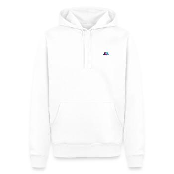 Basics - Logo only - Sweat à capuche Premium bio Homme - blanc - Devant - Nico (187cm)