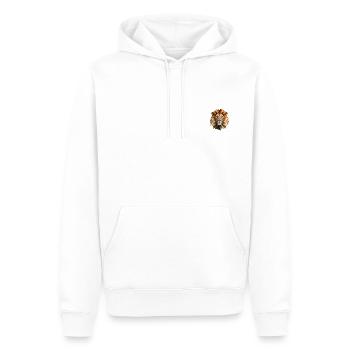 Lion polygonal majestueux – géométrique - Sweat à capuche Premium bio Homme - blanc - Devant - Nico (187cm)