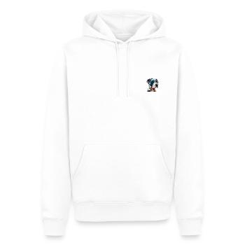 DOG - Men’s Premium Organic Hoodie - white - Front - Nico (187cm)