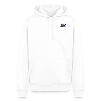 SEND NUDES - Männer Premium Bio Hoodie - Weiß - Vorne - Nico (187cm)