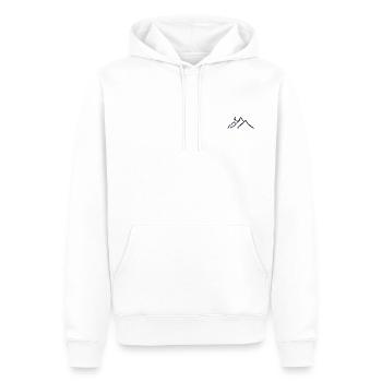 Relief en montagne - Sweat à capuche Premium bio Homme - blanc - Devant - Nico (187cm)