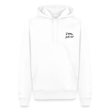 i m just so! - Männer Premium Bio Hoodie - Weiß - Vorne - Nico (187cm)