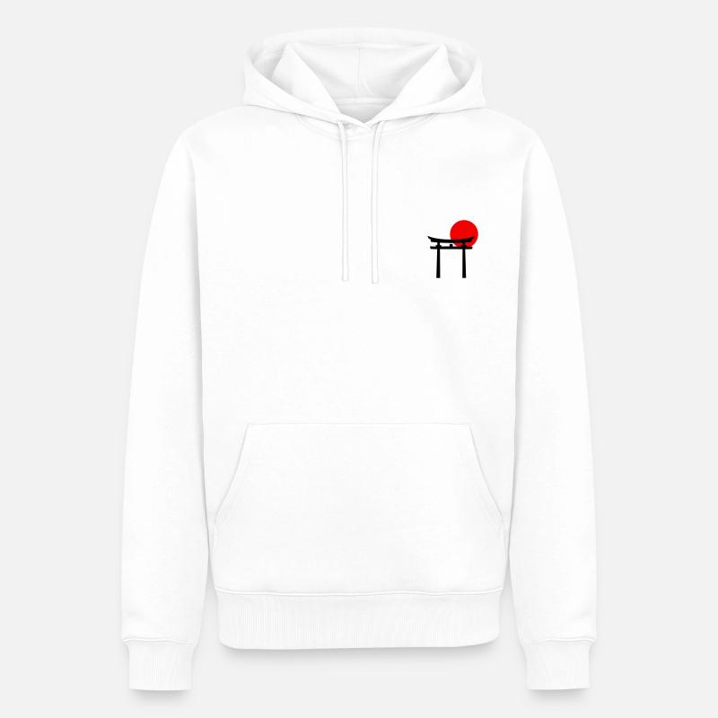 Torii - Sweat à capuche Premium bio Homme - blanc