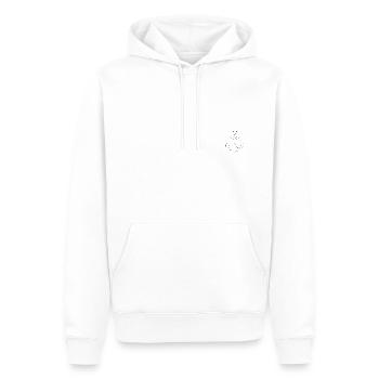 Moinsen Schriftzug Anker - Männer Premium Bio Hoodie - Weiß - Vorne - Nico (187cm)