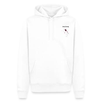 Sorry I´m busy - Männer Premium Bio Hoodie - Weiß - Vorne - Nico (187cm)