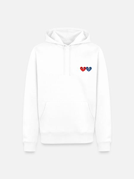 Fast - Männer Premium Bio Hoodie - Weiß
