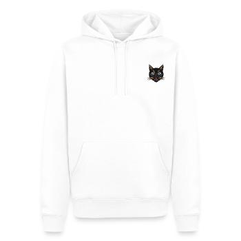 Cat Embroidered Stanley/Stella - Men’s Premium Organic Hoodie - white - Front - Nico (187cm)