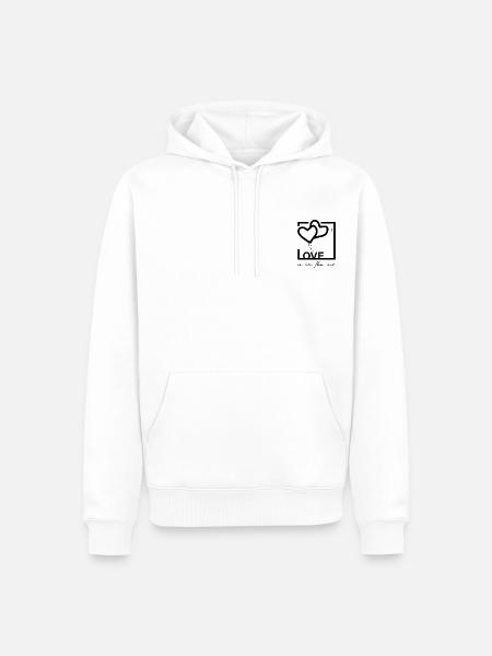 Love is in the air - Männer Premium Bio Hoodie - Weiß